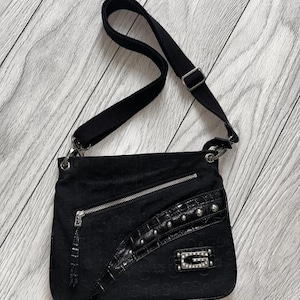 Vintage Guess bag black shoulder bag cross body bag purse black