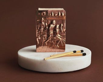 Antique match safe, match holder 1920s England