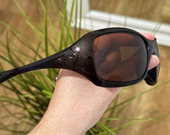 90's Metal Black and Purple Oakley Plate Y2k Rare Vintage Gorpcore