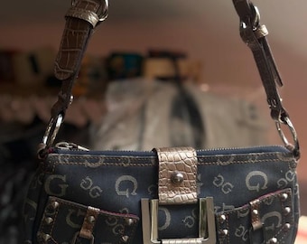 Vintage Guess Denim Handbag | Small Women’s Designer Purse | Authentic 90s Jeans Bag | Retro Guess Accessories