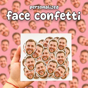Custom Face Stickers – Personalized Face Confetti for Party, Birthday or Wedding