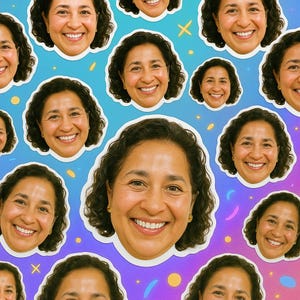 Custom Face Stickers, Your Photo as Confetti for Party, Wedding or Birthday
