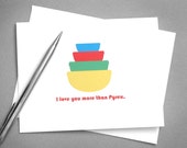 Pyrex Friendship Card. Best Friend Card. Love Card. Funny Card for Woman. Primary Colors. Mixing Bowls. Printable Card. Digital Download.