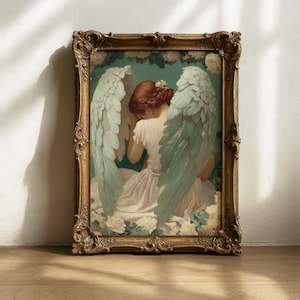 天使　絵画　エンジェル　親子　インテリア　美術品　デザイン額縁　夢　抱擁　愛 210-7304-01-2.jpg