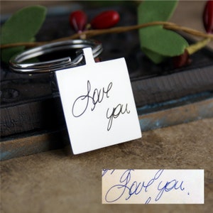 Handwritten Keychain • Your Handwriting keychain - or font • Personalized key chain • keychain for him, keychain for her • In Memory of