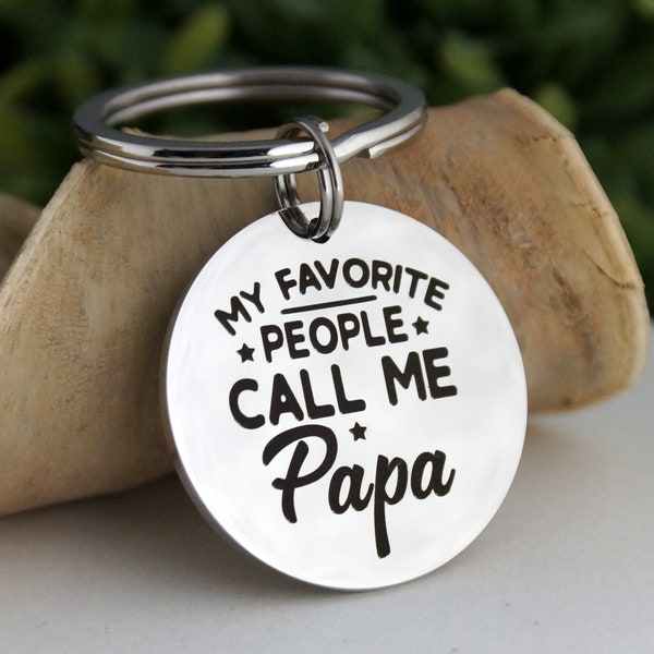 Personalized Papa Keychain, Grandpa gift Gift for Papa, Custom Grandfather gift, Grandpa Keychain, Favorite Papa gift with kids names