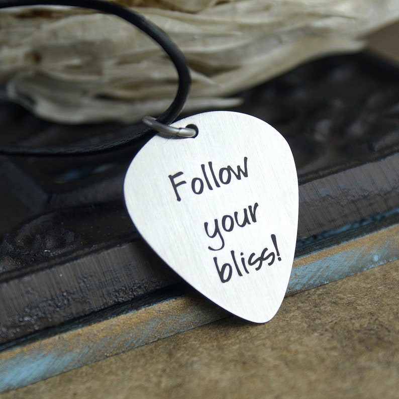 Personalized Guitar Pick Necklace Personalized Guitar Pick Etsy