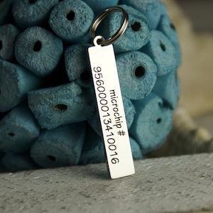 Microchip tag with micro chip number, emergency tag, microchip tag for dogs, microchip tag for big cats
