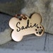 Personalized Rose Gold Color Dog ID Tag • Cut out dog paw • Name Tag • Dog Bone • ID Tag for Dogs • Rose Gold Dog Tag • Collar ID Name Tag 
