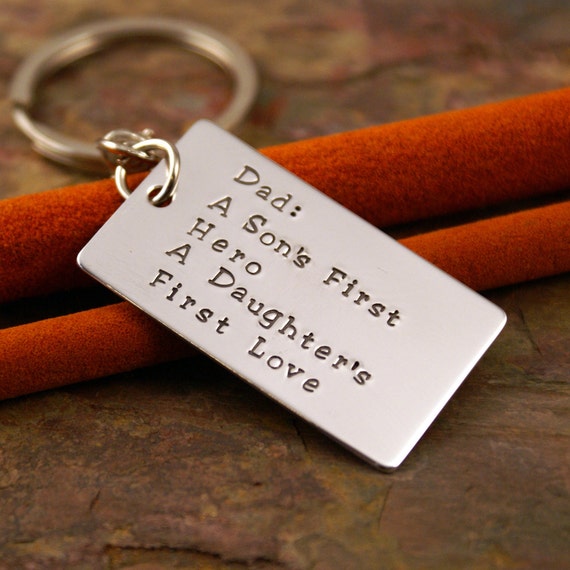 Items similar to Personalized Key Chain Aluminum dog tag Hand Stamped