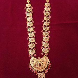 Indian Jadau Rani Haar Necklace | Long Kundan Pendant Set | Indian Bridal Jewellery | 22K Gold Plated Long Set | Bollywood Wedding Jewelry