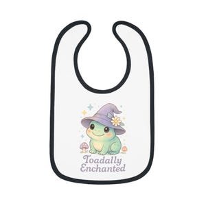 Toadally Enchanted Baby Bib - Cute Witch Frog Halloween Bib for Infants & Toddlers, baby shower gift