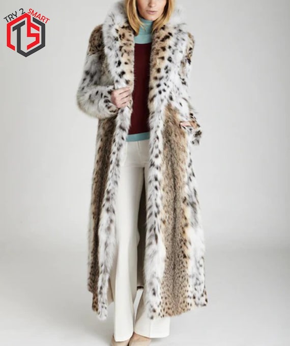 リアルファーコート レオパード 豹柄 ロングコート レオパード柄 ファーコート 毛皮 コート ジャケット. アウター 冬