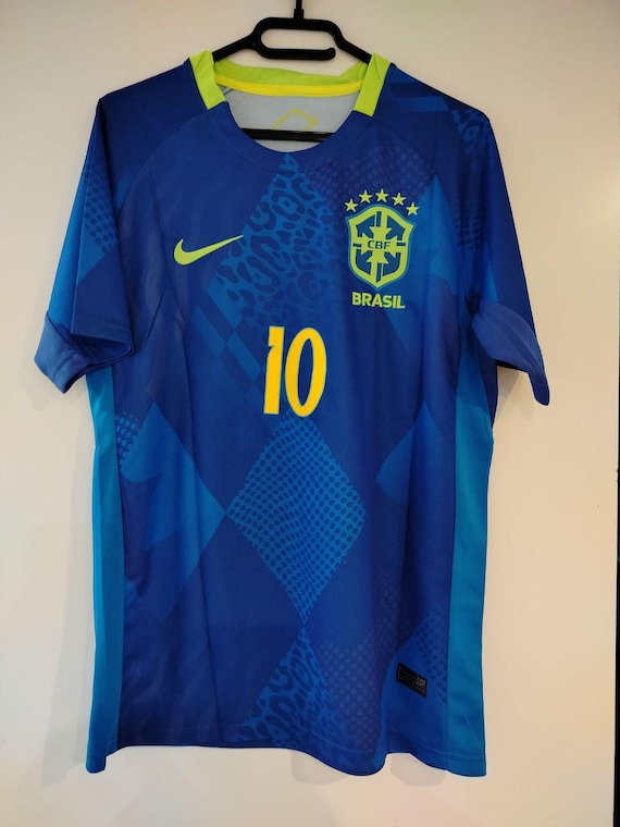 Brazil #10 Blue Jersey Signed by Neymar Jr + GCOA Certificate of