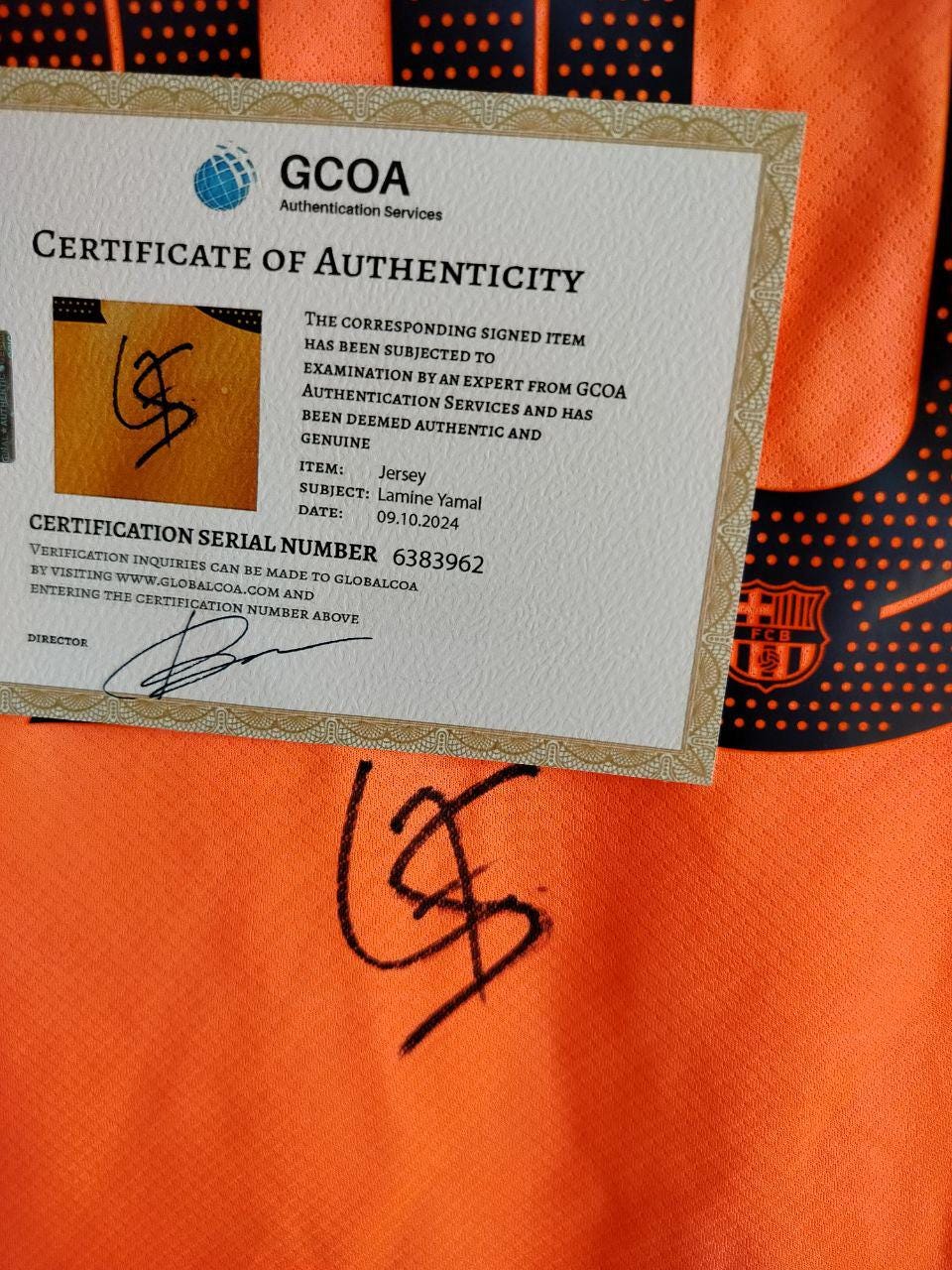 Lamine Yamal Signed Spain Jersey #10 Autographed W/ GCOA COA - Etsy