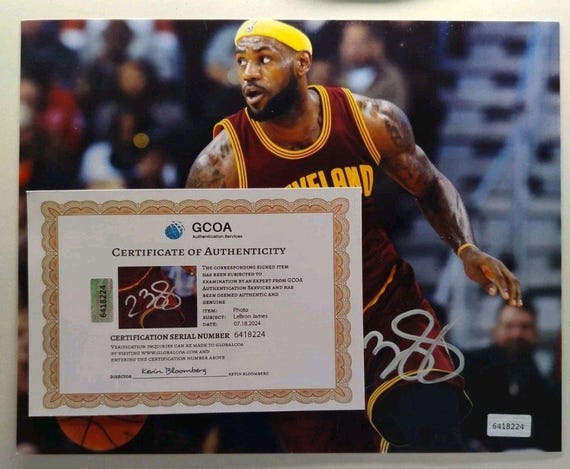 lebron james signed 8x10