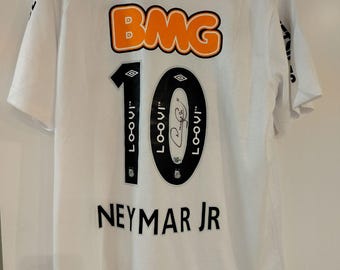 Signed Santos FC Neymar Jr Jersey with COA Authentic Autographed Shirt