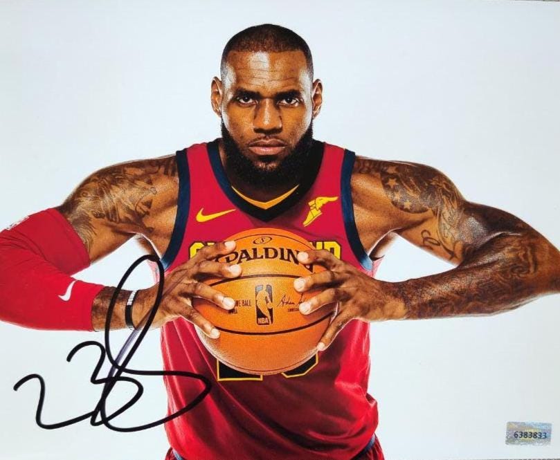 レブロン・ジェームズ直筆サイン入り 8x10 写真 COA GCOA 認定 オート