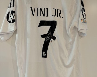 Vini Jr signiertes Real Madrid 2024/25 Heim-Trikot mit Echtheitszertifikat