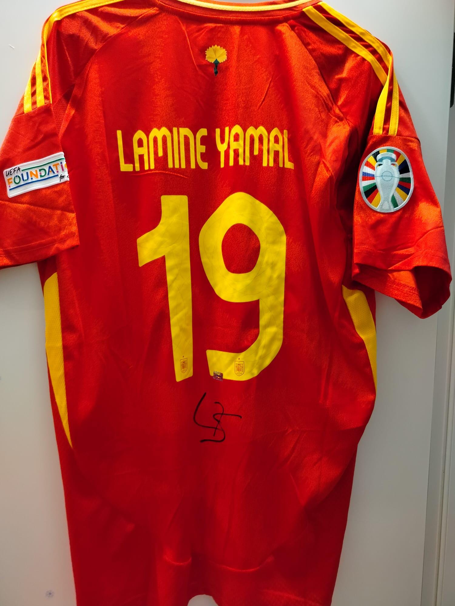 Lamine Yamal Signed Spain Jersey 19 Autographed Shirt COA GCOA