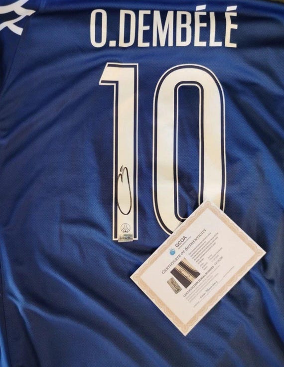 【直筆サイン】 バルセロナ 20-21 デンベレ ユニフォーム　dembele Ousmane Dembele Signed Jersey – GCOA - Etsy