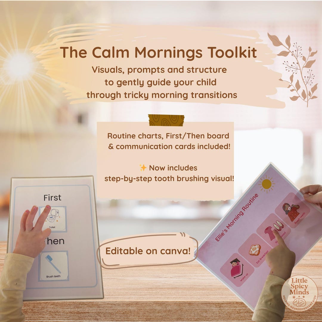 Calm Mornings Visual Schedule: ADHD & Autism Support (digital Download ...