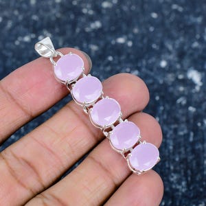 Natural Rose Quartz Gemstone Pendant, 925 Sterling Silver Jewelry, Necklace Pendant, Boho Jewelry, Pendant For Love, Birthday Gift For Her