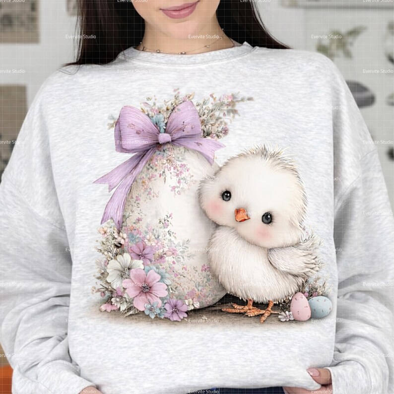 25 Watercolor Easter Clipart Bundle: Bunny, Chick, Panda, Pastel Spring ...