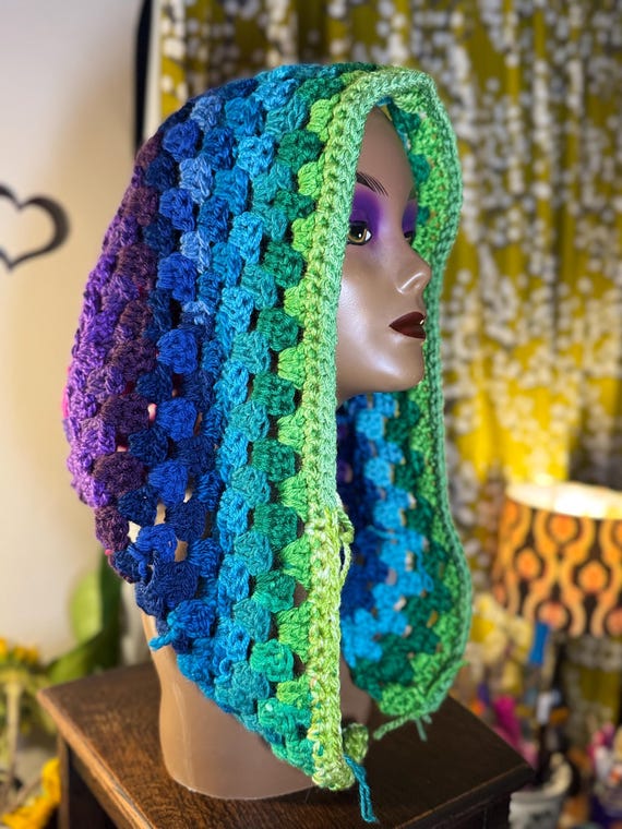 CROCHET PATTERN - the Goddess Hood. Tutorial for Hooded  display picture 1