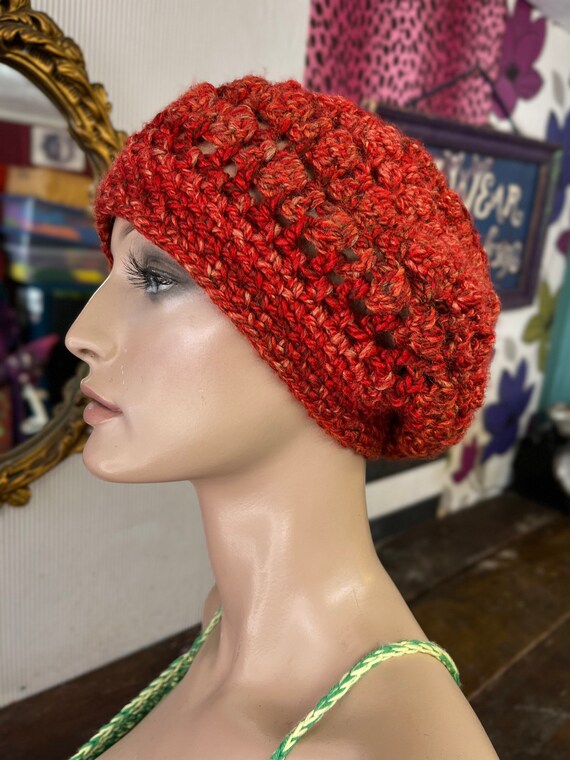 Cherry Drops Crochet Slouchy Beanie - Etsy