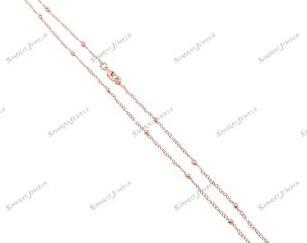 Handmade Copper Beaded Station Necklace: Minimalist Boho Jewelry