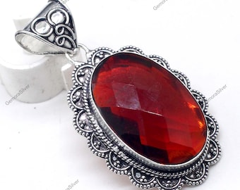 Pendentif antique Art déco de France avec pierre rouge - Catawiki