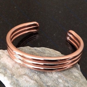 Handmade Copper Cuff Bracelet: Minimalist Wellness Bangle