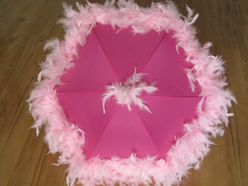 Jazz Fest New Orleans bridesmaids bachelorette Garden Party Tea Party Princess Parasol Second Line Umbrella Light Pink on Dark Pink Girl