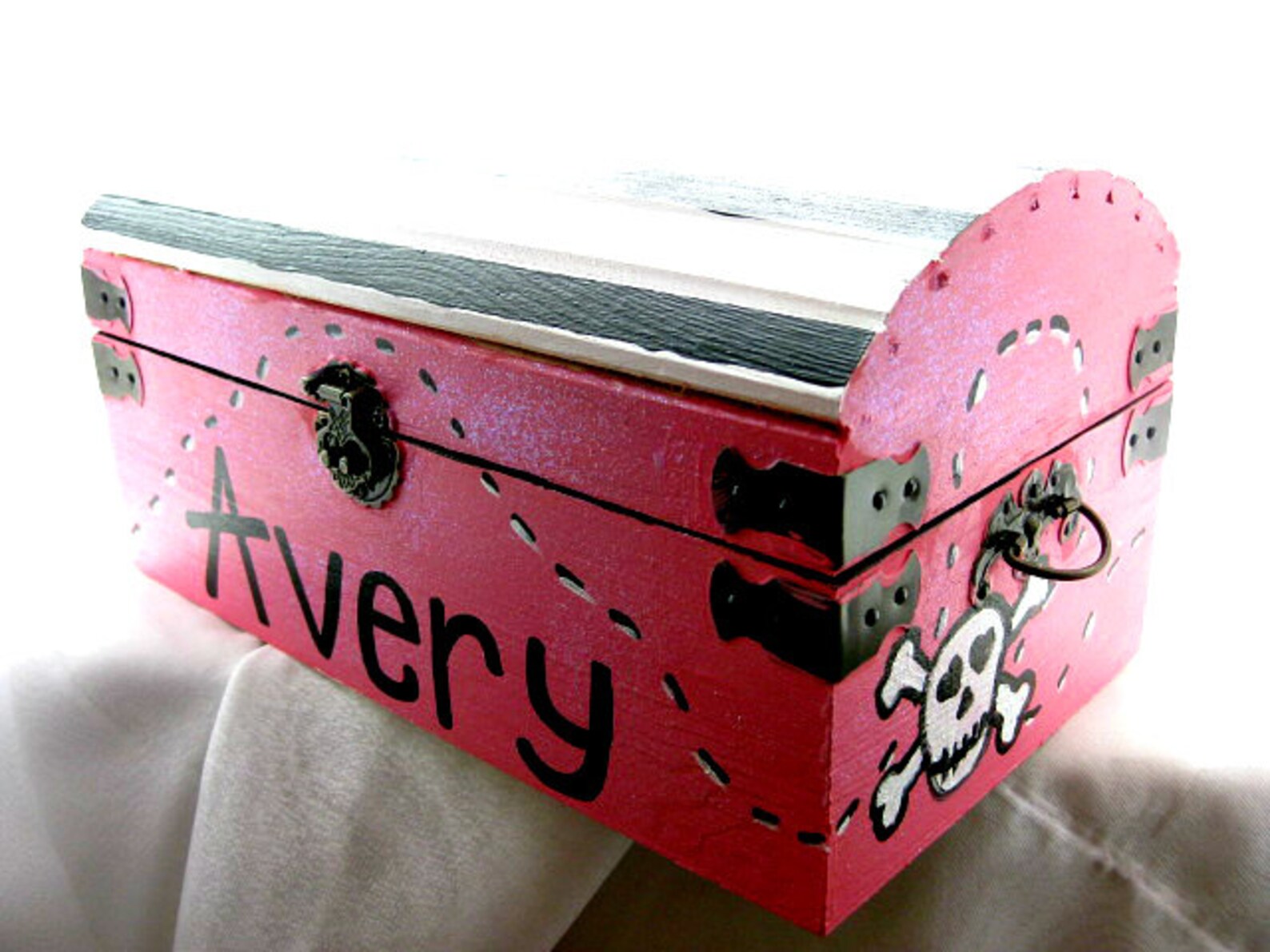 Pirate Princess Personalized Wooden Sparkly Treasure Chest - Etsy