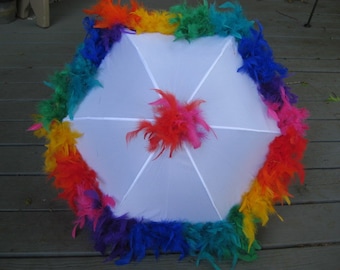 Rainbow Multi Color Second Line Umbrella- Festival Parasol- Jazz Fest French Quarter Fest- New Orleans shade bridesmaids bachelorette