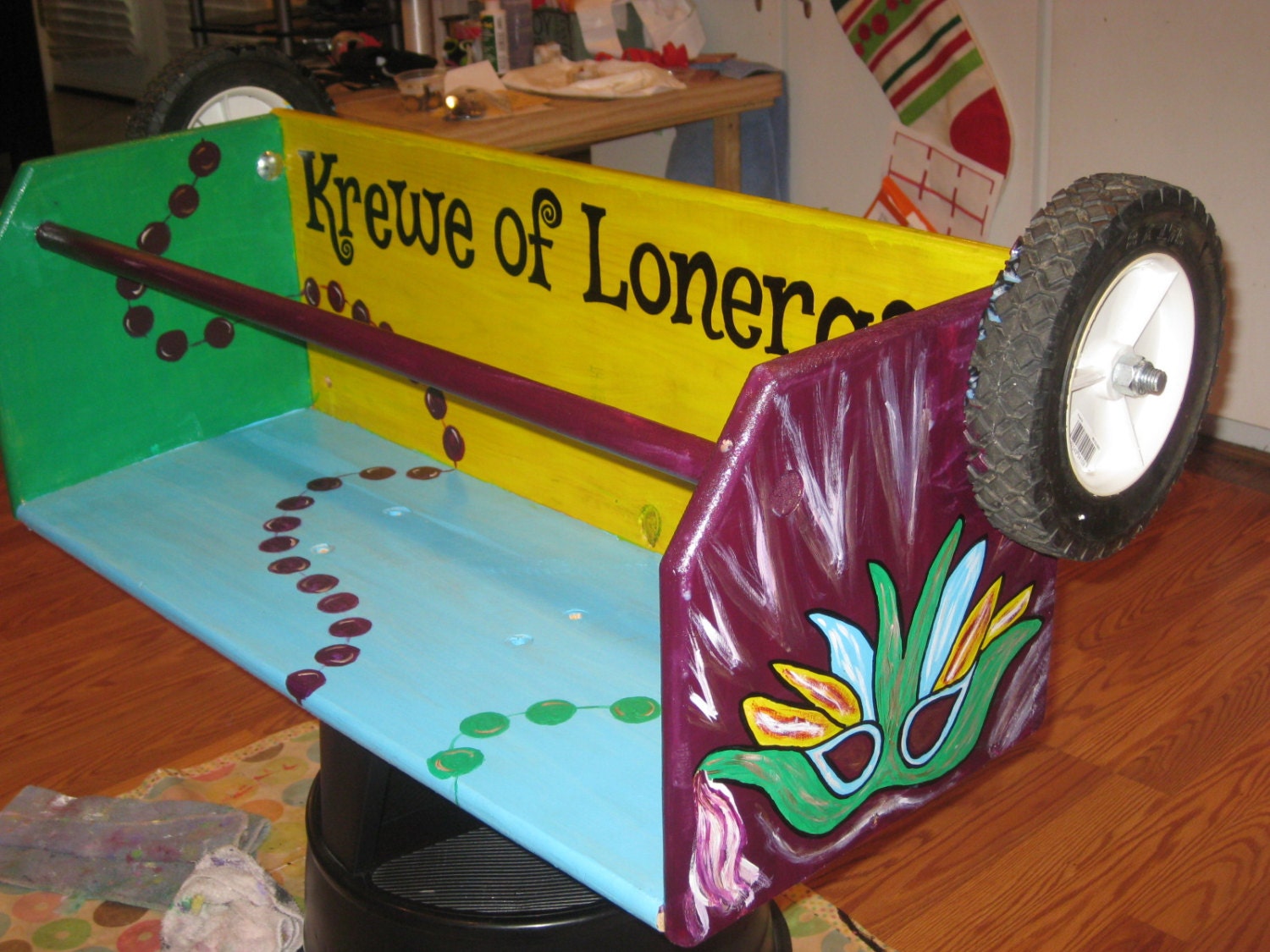 mardi gras ladder diy