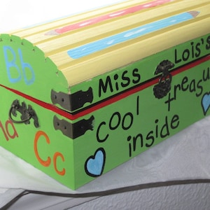 Teacher&#39;s Treasure Chest or Incentive Box- Medium Sized, Latch, Color Choices- gift, party favor, keepsake box