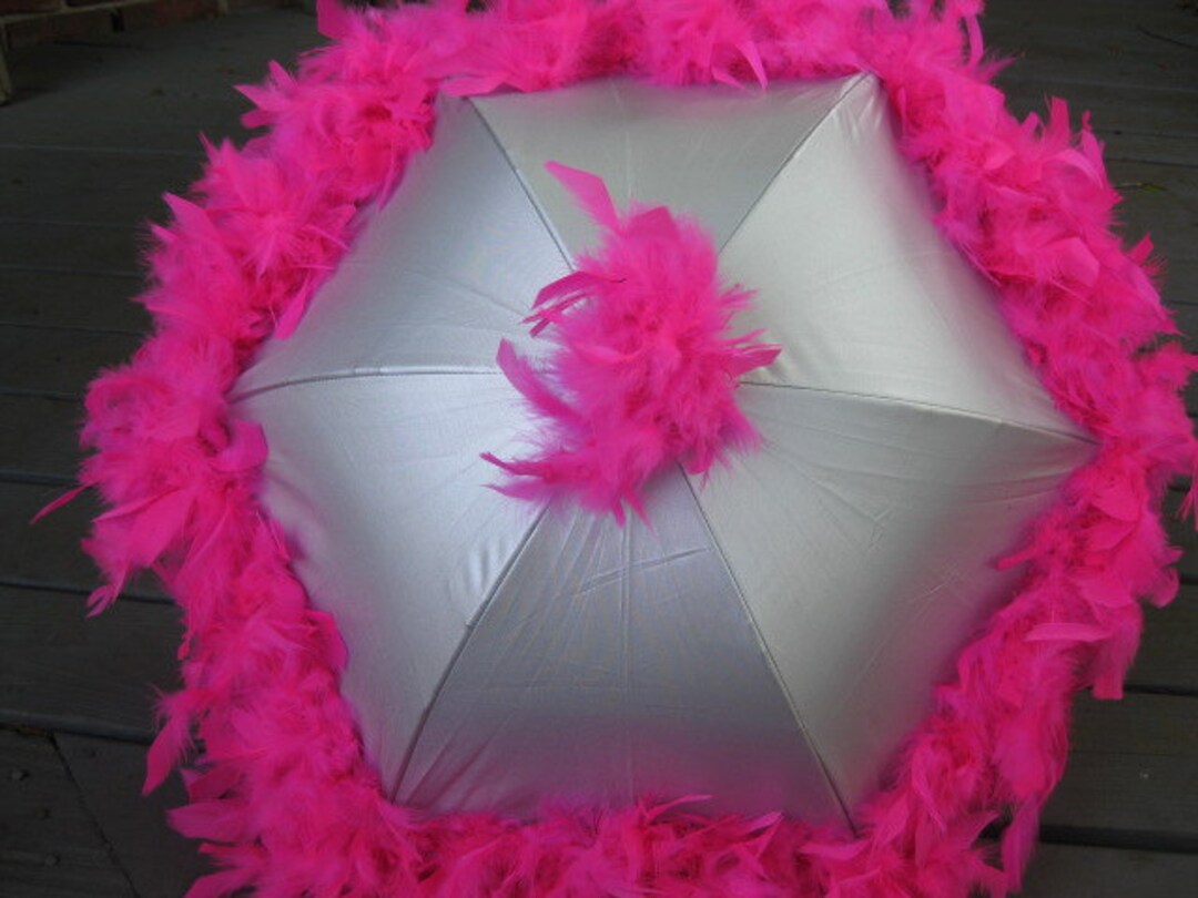 Second Line Umbrella Hot Pink Silver Grey Festival Parasol - Etsy