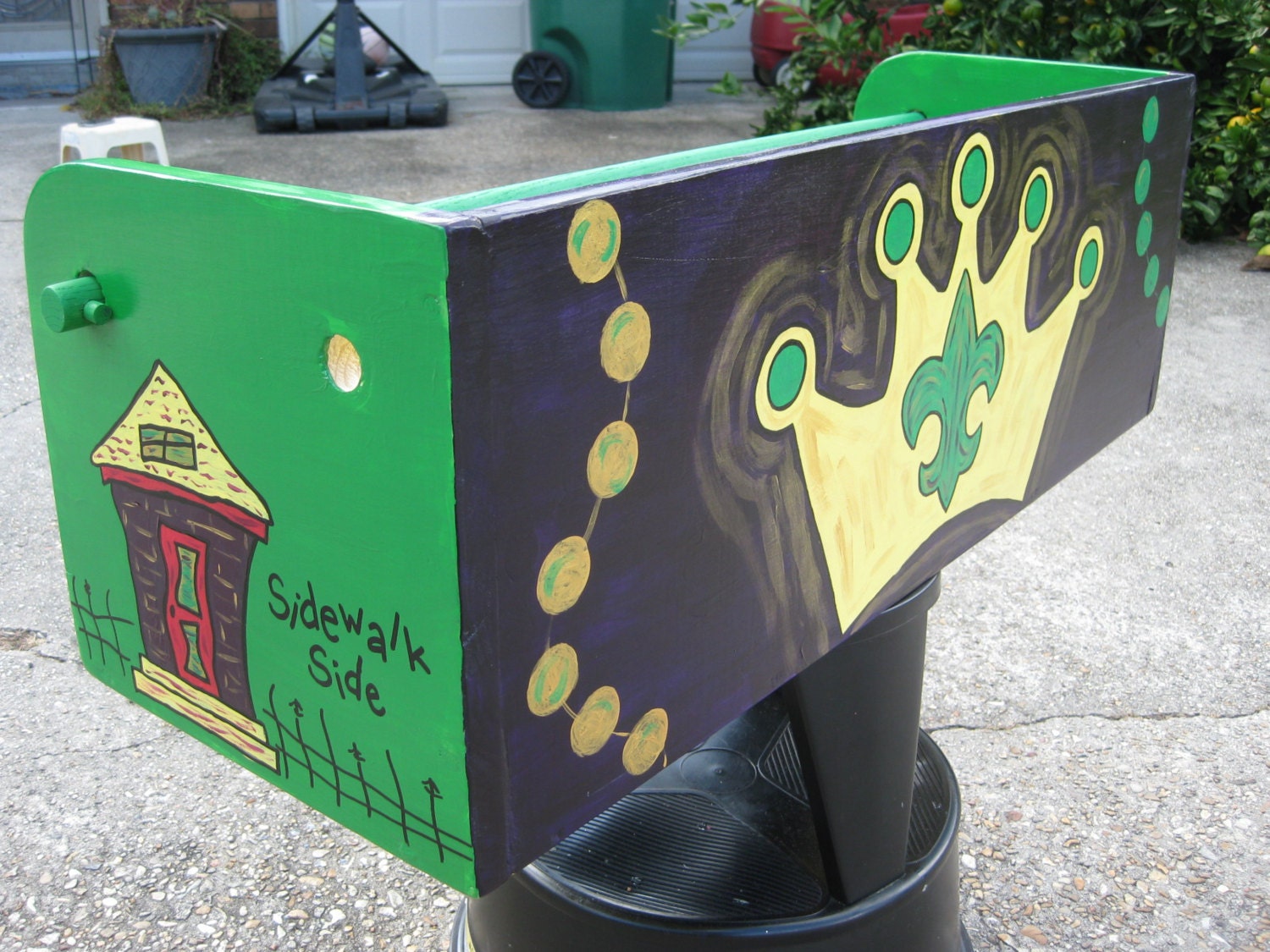 mardi gras ladder with seat
