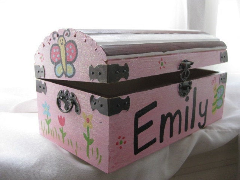 Wooden Chest Garden Girl Theme Personalized Treasure Chest Etsy