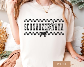 Comfort Colors Schnauzer Shirt for mom - Retro Dog Mom Shirt, Schnauzer Mom Tee, Miniature Schnauzer Gift, Dog Owner Gift, Dogs Mothers Day