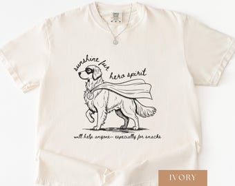 Comfort Colors Golden Retriever Shirt, Funny Dog Shirt, Vintage Dog Graphic Tee, Golden Retriever Mom/Dad Gift, Retro Dog Lover Tee
