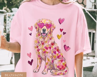Comfort Colors Golden Retriever Mom Shirt - Dog Mom Tee, Unique Golden Lover Gift, Dog Owner Gift, Retro Golden Retriever Mom Xoxo Tshirt
