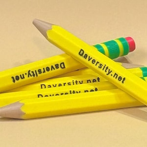 Customizable 3D Printed Pencil-Shaped Pen - Looks Like a Pencil, Writes Like a Pen (Personalized with Text)