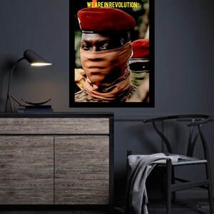 Ibrahim Traoré African Print, Contemporary Wall Art, Modern African Decor