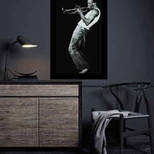 Miles Davis, Home decor Framed, Contemporary, Jazz legend