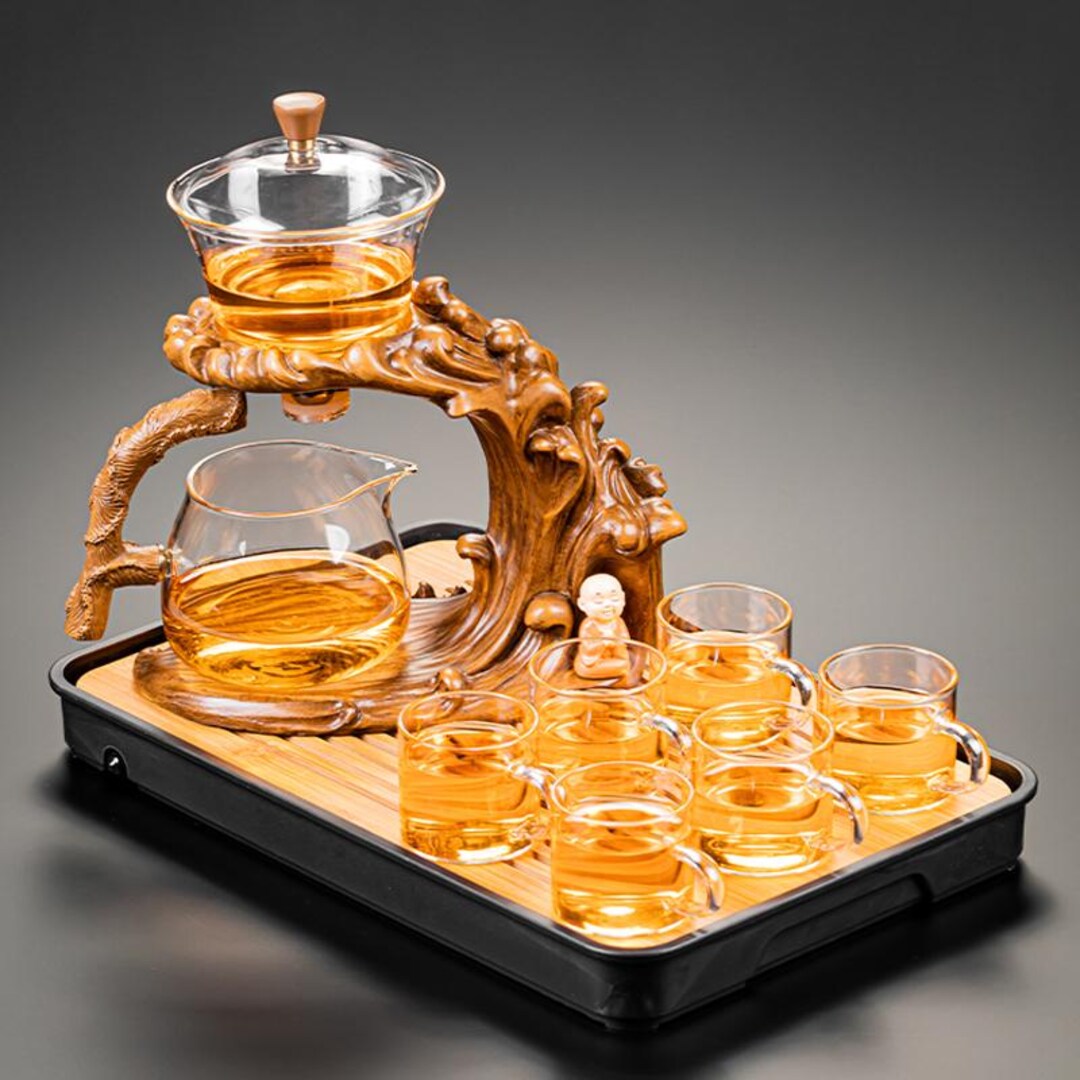 Glass Automatic Tea Set | Simple Magnetic Tea Infuser | Glass Kung Fu ...