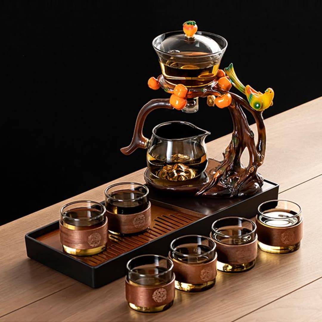 Automatic Glass Tea Set | Simple Magnetic Tea Infuser | Tea Ceremony ...