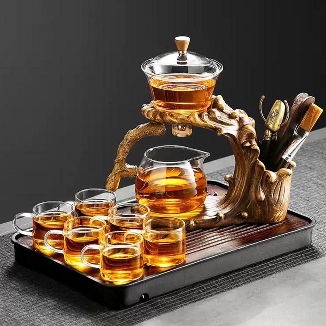 Automatic Glass Tea Set | Tea and Water Separator Tea Infuser | Kung Fu ...